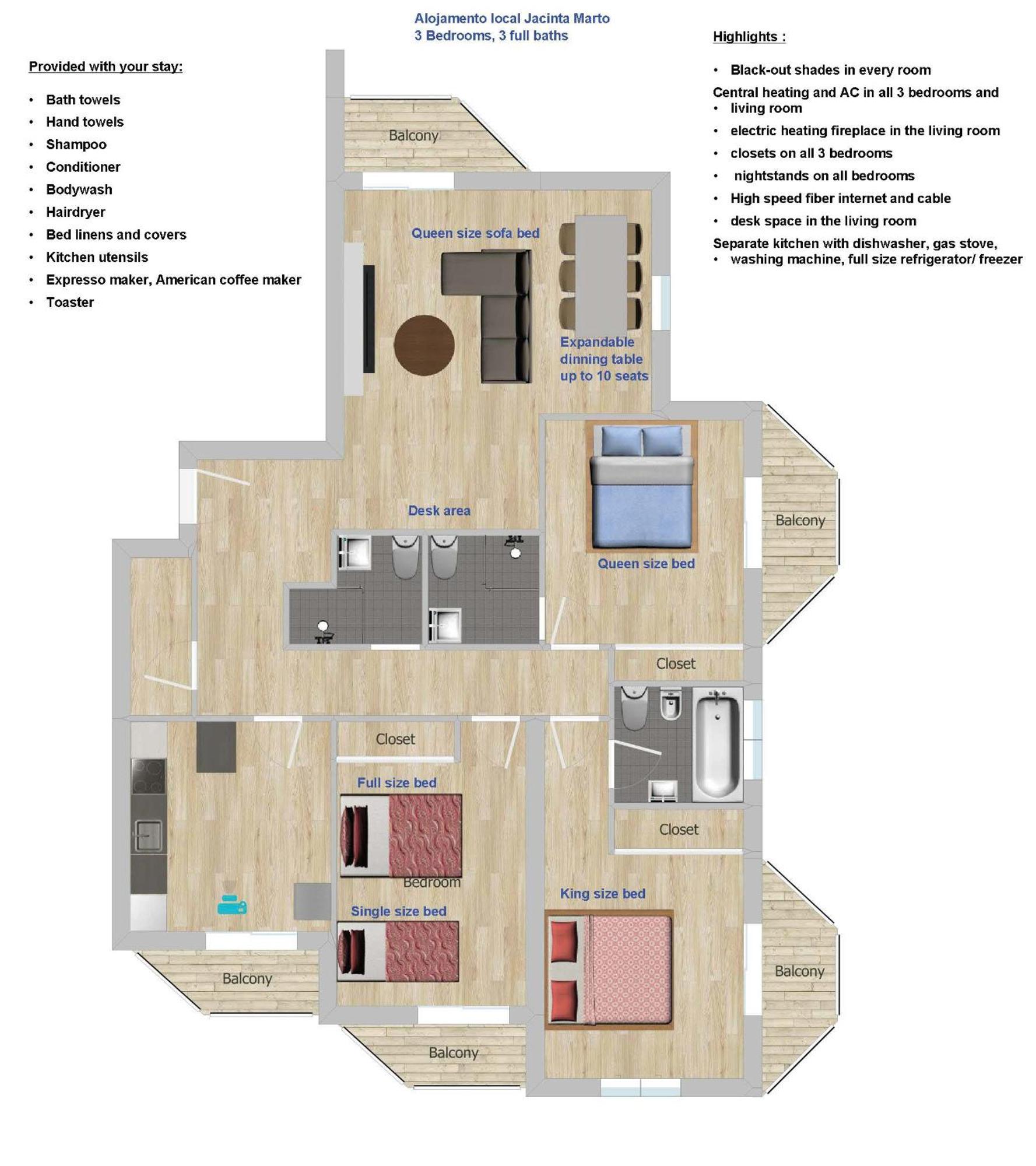 Modern 3 Bedrooms 3 Bath Apartment 5 Minutes Walk From The Santuary Fátima Exterior foto